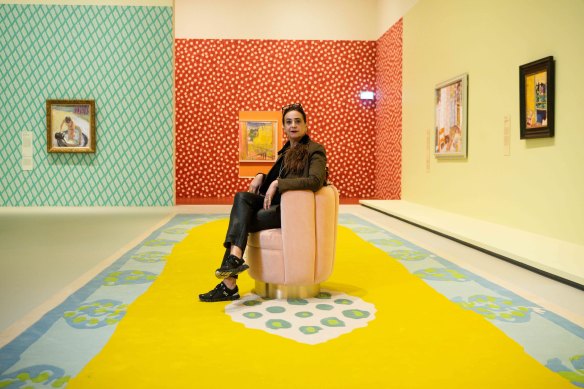 Exhibition designer India Mahdavi was inspired by Bonnard’s use of colour and light and his tendency towards distortion.