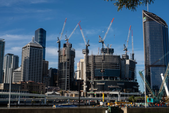 The $3.6 billion Queen’s Wharf project in Brisbane’s CBD.