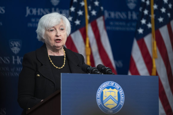 Treasury Secretary Janet Yellen speaks on the US-China economic relationship in Washington.