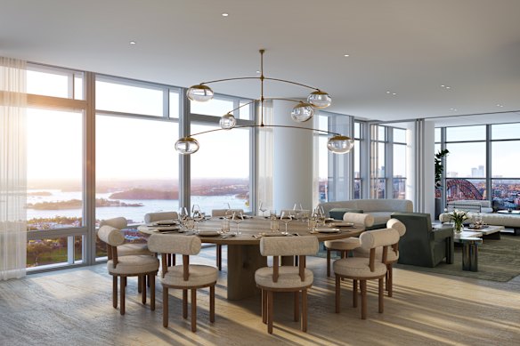 An emerging trend in the prestige property market is for buyers to splash big figures on multiple Sydney CBD homes. Pictured is One Circular Quay with residences for sale. 