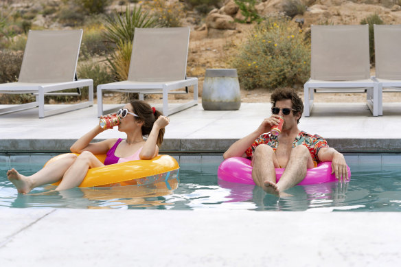 Milioti and Samberg in Palm Springs, which Milioti did not have to audition for.