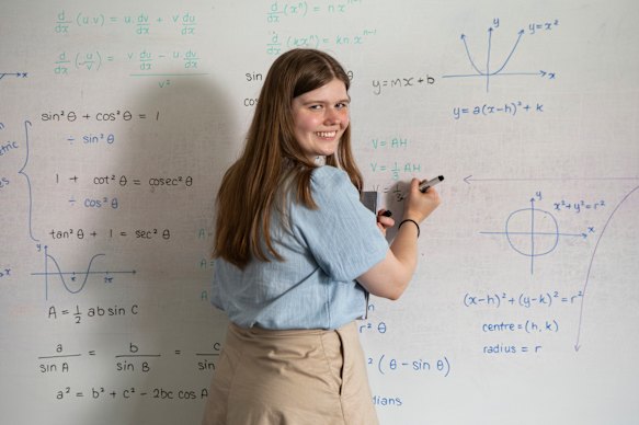 University of Sydney teaching student Sienna Clarke. Admire the white board