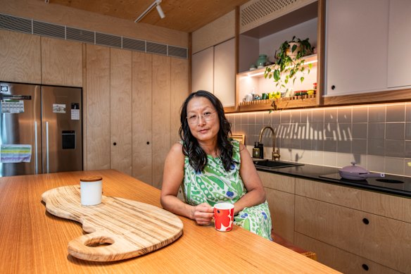 Susan Chan in Putney, Sydney, says her Passivhaus-certified home is almost always a comfortable temperature.