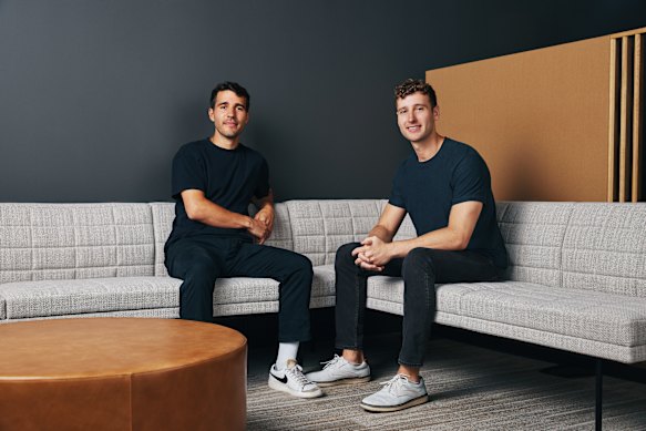 Harvey co-founders Gabe Pereyra and Winston Weinberg.