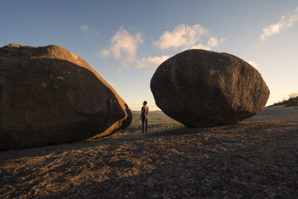 The boulders of Bald Rock National Park.