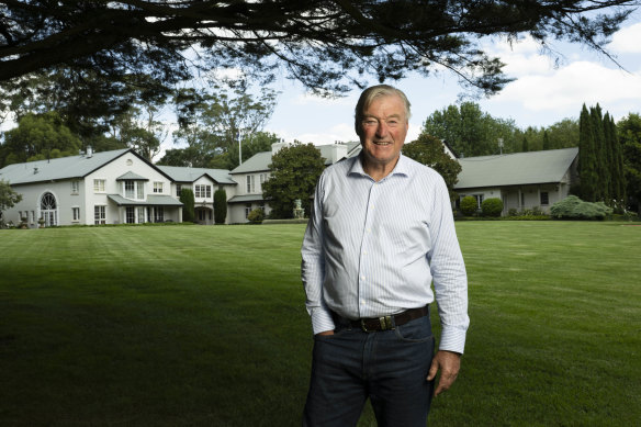John Sharp, the chairman of Rex Airlines, on his Southern Highlands property in Exeter.