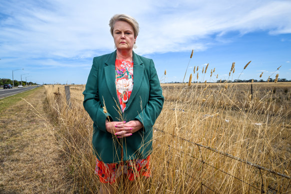 Wyndham Mayor Susan McIntyre in front of a paddock once earmarked for East Werribee employment hub.