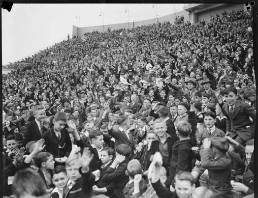 Children at Sydney showground for the coronation of George VI, 1937.