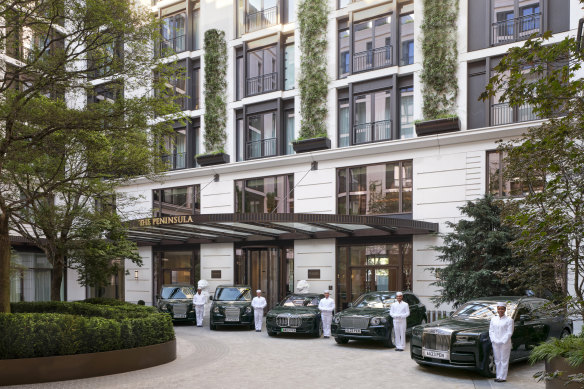 The London lineup of the Peninsula’s luxurious – and mostly electric – fleet.