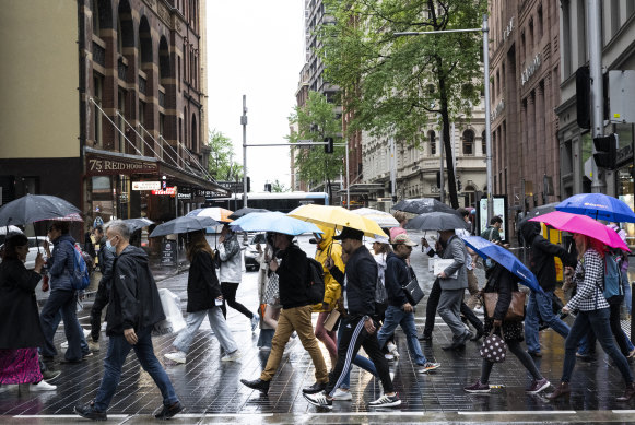 A rainy day in Sydney earlier this month.