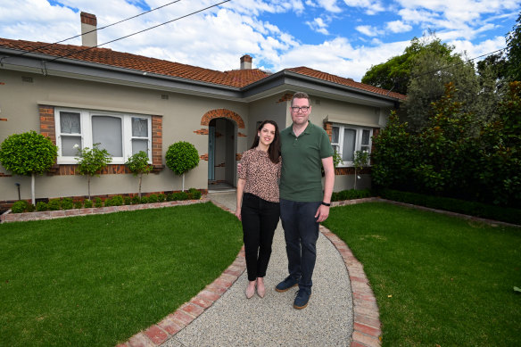 Simon and Erin Barber say prices coming back to pre-COVID levels made buying in his dream area more attainable.