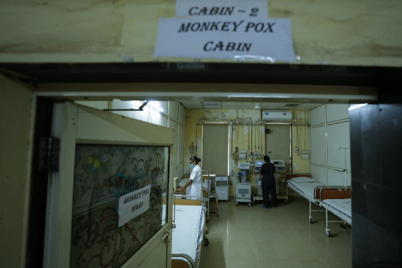 A monkeypox isolation ward at a civil hospital in Ahmedabad.