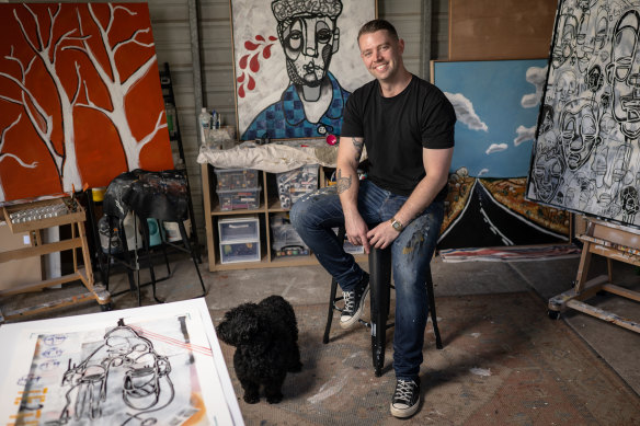 Sam Patterson-Smith’s side hustle of selling sculptures and paintings has become so lucrative it’s now his main source of income.