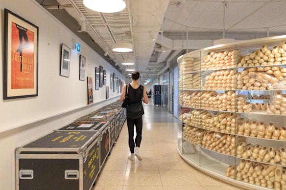 The shoe room, where ballet dancers store the tools of their trade.