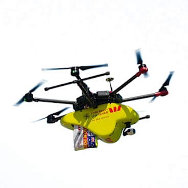 One of the Wespac Little Ripper drones that will be in use across Australia this summer.