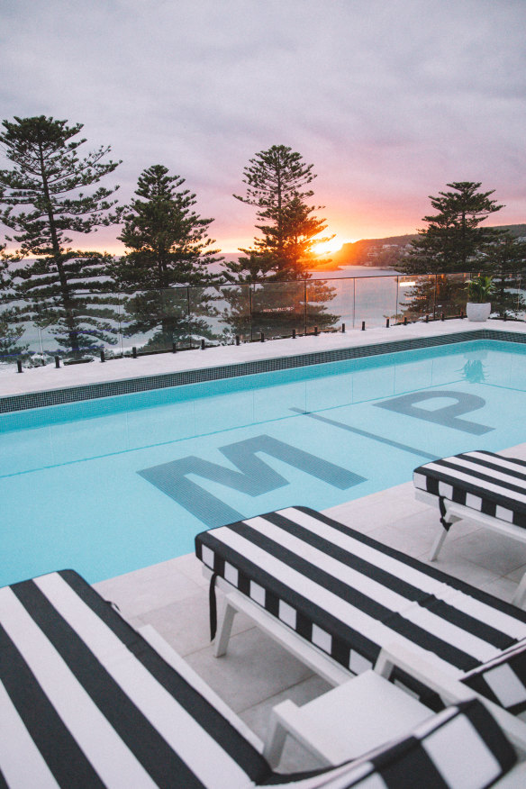 The Manly Pacific’s rooftop pool area.