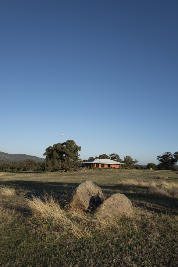 Gaita and his wife Yael’s straw-bale house in the bush, which they named Shalvah, a Hebrew word for “tranquillity”. 