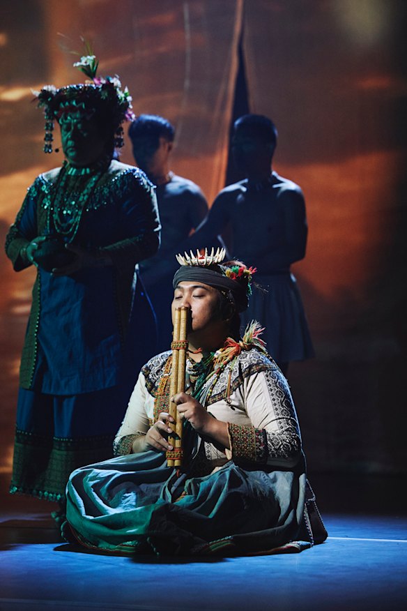 The nose flute accompanies traditional Paiwanese dance.