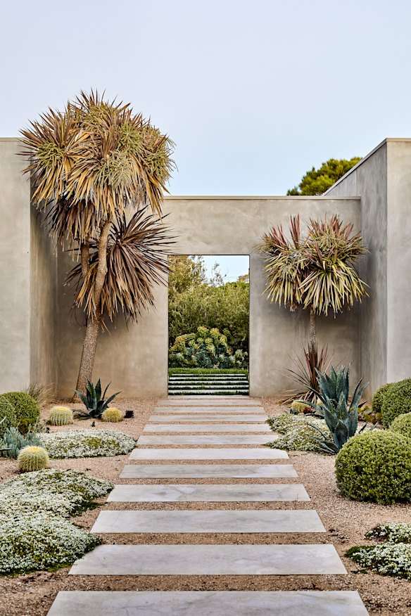 The garden of a private home in Portsea, Victoria. 