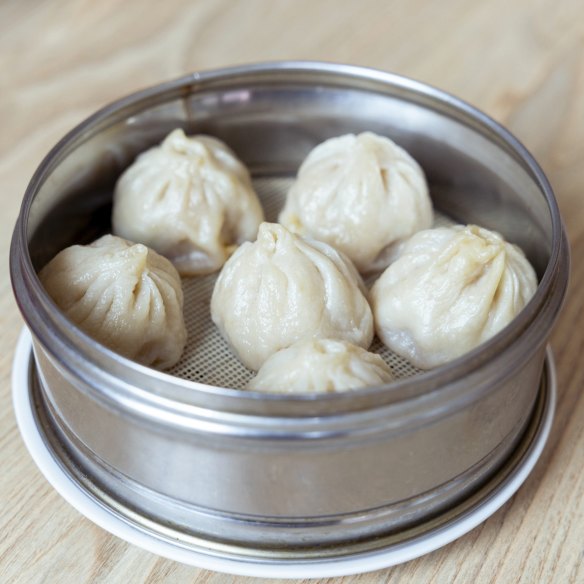 Xiaolongbao at Darlinghurst’s Dumpling & Noodle House.