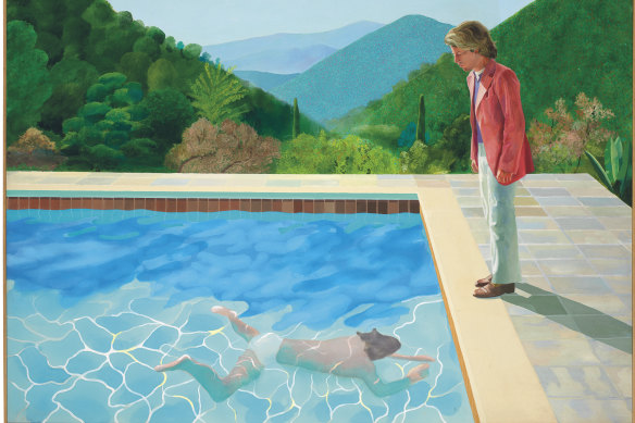 The painting, considered one of Hockney's premier works, was sold at auction by Christie's in New York for $US90.3 million ($123.7 million).