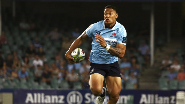 Star: Israel Folau in action for the Waratahs against the Stormers in round two. 