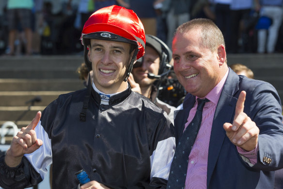 Optimistic: Grahame Begg with Childs after Written By's encouraging ride.
