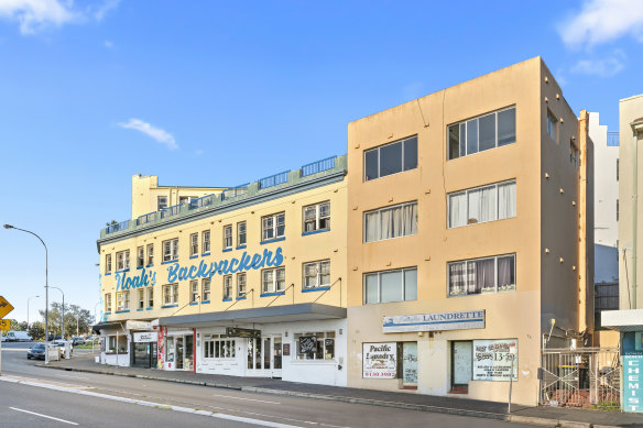 The Noah’s Backpackers site on Campbell Parade, Bondi Beach. 