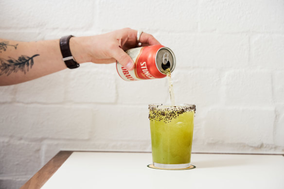 The Michelxada Verde cocktail.