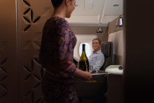 Singapore Airline’s A380 first class suite. The airline is expected to unveil its updated first class next year.