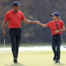 Tiger and Charlie Woods ride birdie blitz to finish second at PNC Championship