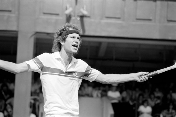 McEnroe at Wimbledon in 1981 where he coined the phrase “You cannot be serious!" 