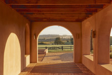 The colour of Copperstone’s exterior render is a nod to the local volcanic soil.