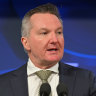 Energy Minister Chris Bowen at the National Press Club in Canberra.