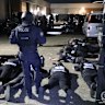 The 200-odd revellers were forced to lay face down on the ground during the operation.