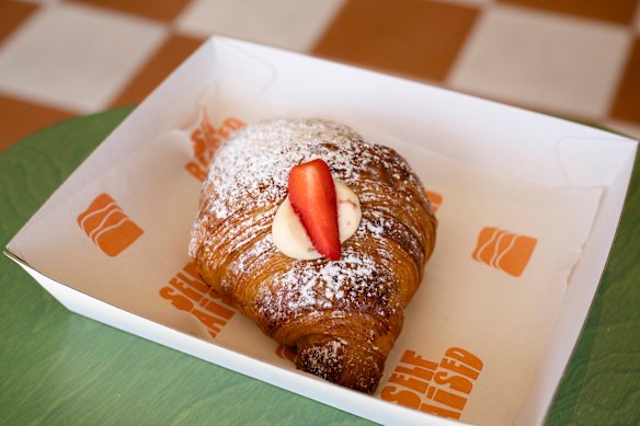 Strawberry croissant. 