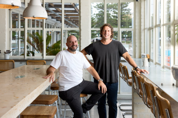 Chef Corey Costelloe (left) and Artemus Group co-owner and director Adam Flaskas.