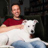 Markus Zusak with his dog Frosty.