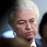 Far-right lawmaker Geert Wilders after pulling his party out of the four-party Dutch coalition in The Hague, Netherlands, Tuesday, June 3, 2025. (AP Photo/Peter Dejong)