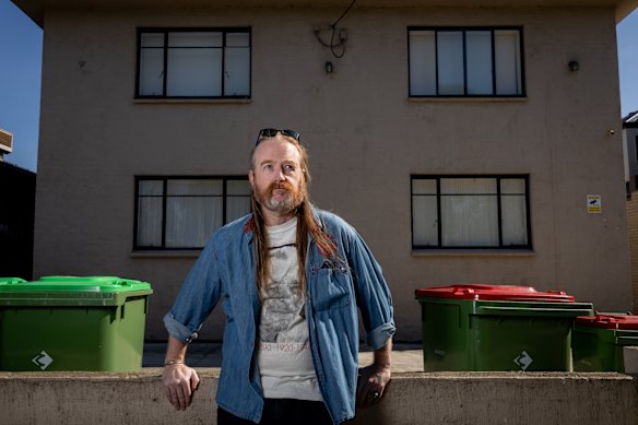 Tristan Sime at his rental home in Maidstone.