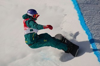 Australia’s Scotty James competes during the men’s halfpipe finals.