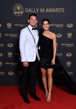Jarrod Croker and wife Brittany at the 2019 Dally M Awards night.