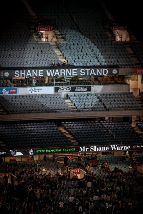 The Shane Warne Stand at the MCG.