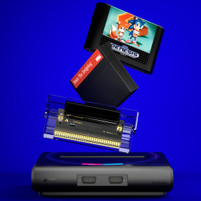 The system comes with an adapter for Master System games, and adapters for other Sega systems are in the works to be sold separately.