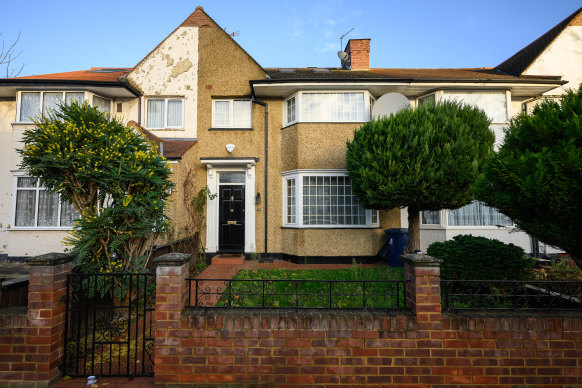 The former home of Dr Fawaz al-Akhras, the father-in-law of deposed Syrian president Bashar al-Assad in London.