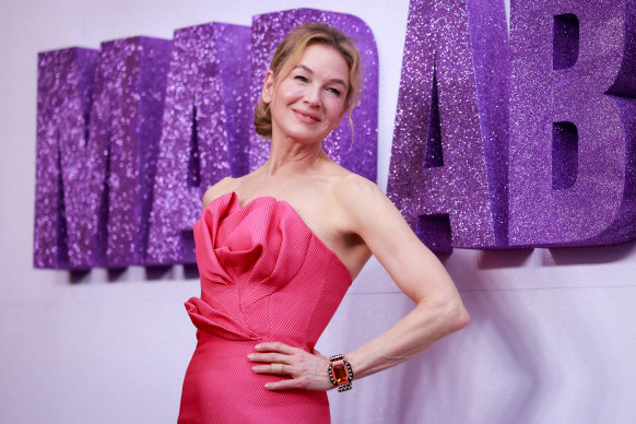 Renee Zellwegger on the red carpet for the Australian premiere of Bridget Jones: Mad About The Boy.