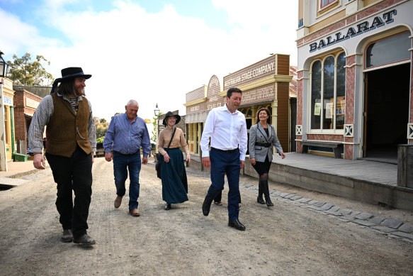 Matthew Guy at Sovereign Hill on Friday.