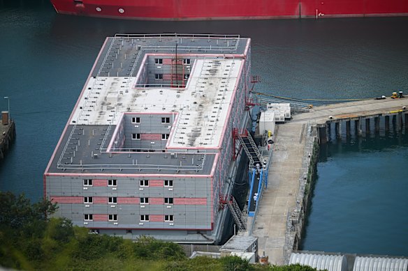 The Bibby Stockholm, an accommodation barge, was used to house asylum seekers under Corporate Travel’s UK contract.