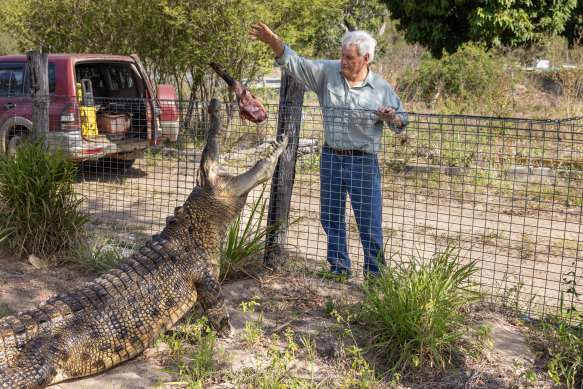 John Lever, owner of Koorana – the country’s only saltwater crocodile farm. He says he “has a lot of sympathy for rangers”.