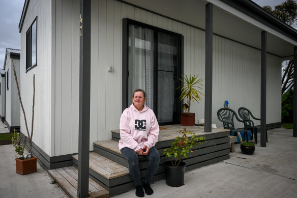Kerrie Hogan has been living at the Colac Caravan Park for the past two years.